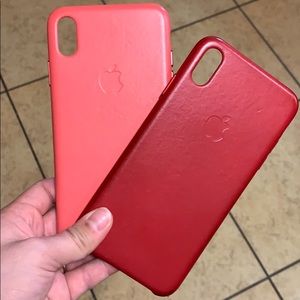 iPhone XS Max Apple leather cases.